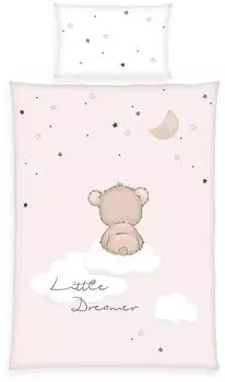 Herding Little Dreamer Kinder-Wendebettw&auml;sche Renforc&eacute; rosa-wei&szlig; 100x135cm (40x60cm)