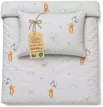 Totsy Baby Kinderbettwäsche-Set Baumwolle 90x120cm + Kissenbezug 40x60cm Oeko-Tex (POS127_MIS_90X120)