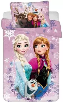 Jerry Fabrics Frozen Kinder-Bettwäsche, Baumwolle, 140x200cm & 70x90cm (23BS364)