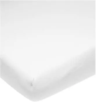 Meyco Uni Molton Stretch Spannbettlaken 2er Pack, 80% Baumwolle, 60x120cm, wei&szlig; (564290)