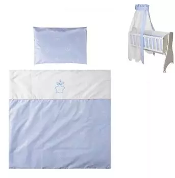 Lorelli First Dreams Babybettw&auml;sche-Set 7-teilig, Baumwolle, blau (20051165901)