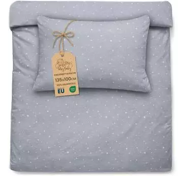 Totsy Baby Baby-Bettwäsche-Set 100x135cm + Kissenbezug 40x60cm, Baumwolle, Oeko-Tex