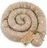 Totsy Baby Seitenschläferkissen Bettschlange 150cm, Baumwolle, beige mit weißen Sternen (Oeko-Tex)