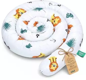 Totsy Baby Nestchenschlange XXL Safari, 150cm, Oeko-Tex (WAZ243_SAFARI_150)