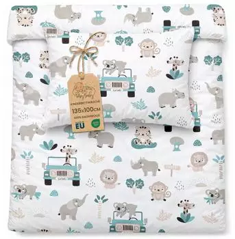 Totsy Baby Kinderbettwäsche-Set 100x135cm + Kissenbezug 40x60cm, Baumwolle, Oeko-Tex (HU-XI-12)
