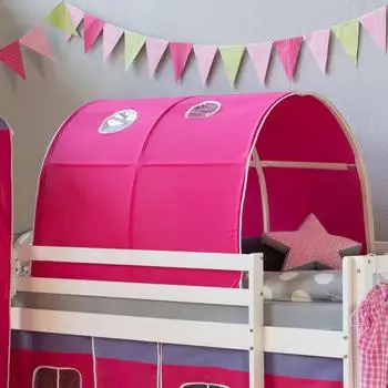 Homestyle4u Betttunnel Kinder, pink/magenta (1442)