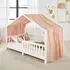 Idimex Betthimmel Lian Musselin 100% Baumwolle rosa/gold