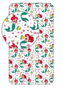 Jerry Fabrics Ariel Friends Spannbettlaken 90x200cm, 100% Baumwolle (23FT245)