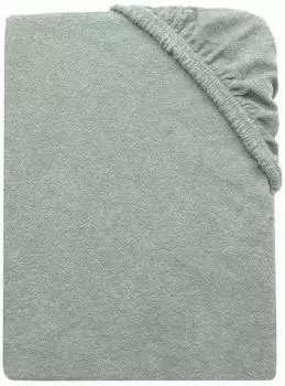 ZOLLNER Frottier-Spannbettlaken 70x140cm, 80% Baumwolle, hellgrau