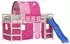 vidaXL Vorhänge für Hochbett mit Tunnel, Polyester, rosa (835918)