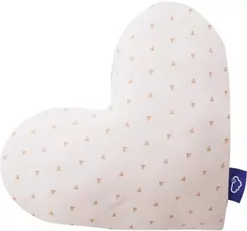 Tr&auml;umeland Kuschelkissen Herz Twister Baumwolle, beige, 38x30x12cm