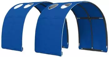 vidaXL Betttunnel 2 Stk. blau Polyester