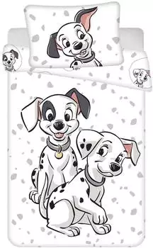 Jerry Fabrics 101 Dalmatiner Kinder-Bettw&auml;sche, Baumwolle, 100x135cm (Dalmatiens03)