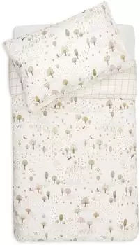Jollein Tiny Park Kinderbettwäsche-Set 100x140cm, 100% Baumwolle (003-005-68102)