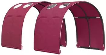 vidaXL Betttunnel 2er-Set, Polyester, rot (893712)