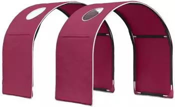 vidaXL Bett-Tunnel für Kinder-Hochbetten, rot, Polyester, 2 Stk.
