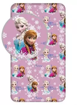 Jerry Fabrics Disney Frozen Spannbettlaken 90x200cm, 100% Baumwolle (23FT412)
