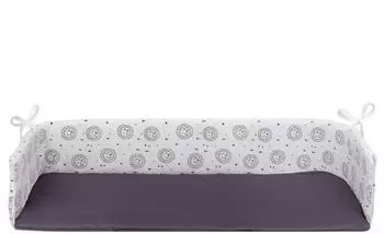 tiSsi SOPHIE Nestchen für Beistellbett, Löwen, hellgrau, 90x40cm