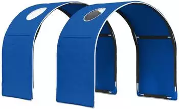 vidaXL Bett-Tunnel f&uuml;r Kinder-Hochbetten, blau, Polyester, 2 Stk.