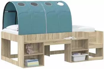 vidaXL Bett-Tunnel 2 Stk. hellblau Polyester (893709)