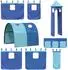 vidaXL Hochbett-Vorhänge mit Tunnel und Turm, blau