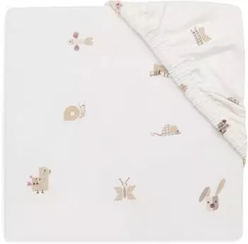 Jollein Animal Friends Spannbettlaken Jersey 60x120cm (511-507-68154)