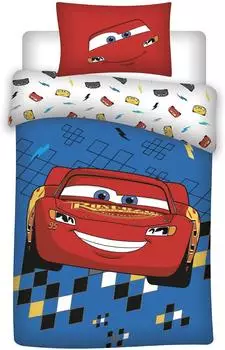 Aymax! Cars Lightning McQueen Baby-Bettw&auml;sche-Set 100x140cm, Baumwolle, rot (051CR-100x140)