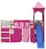 vidaXL Vorhänge für Hochbett mit Turm, rosa, Polyester (20999)