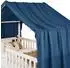 Idimex Betthimmel LIAN mit Pompons, Musselin 100% Baumwolle, blau, 125x390cm