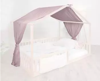 tiSsi Betthimmel Musselin f&uuml;r Hausbett 120-140x200cm, altrosa