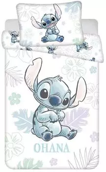 Jerry Fabrics Stitch Baby-Bettwäsche-Set 100x135cm + 40x60cm, 100% Baumwolle (24BS122)