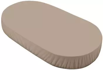 Waldin Spannbettlaken Babybett Oval 7in1, Jersey Baumwolle, taupe, 124x73cm (SH-OWAL-M-TAUPE)