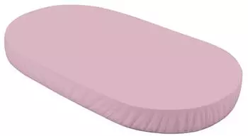 Waldin Spannbettlaken Ovalbett 7in1 Jersey Baumwolle 124x73cm altrosa (SH-OWAL-M-PINK)