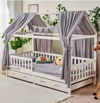 ALAVYA HOME Dekoset Musselin Baumwolle 125x350cm metallic grau