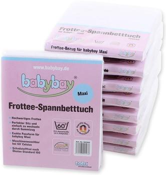 Babybay Maxi Frottee-Spannbetttuch weiß (160560)