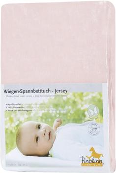 Pinolino Spannbetttuch für Wiegen Jersey - uni rosa