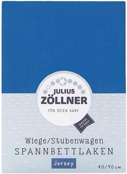 Julius Zöllner Spannbetttuch Jersey 40x90cm blau