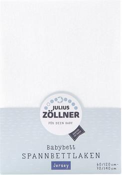 Julius Zöllner Spannbetttuch Jersey 70x140cm - weiß