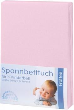 Julius Zöllner Spannbetttuch Frottee 70x140cm - rosa