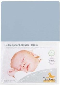 Pinolino Spannbetttuch für Kinderbetten Jersey - uni hellblau