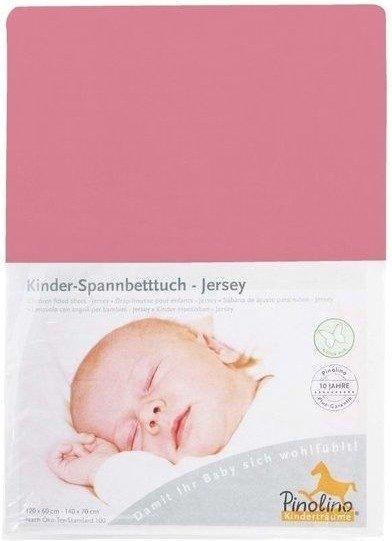 Pinolino Spannbetttuch für Kinderbetten Jersey - uni altrosa