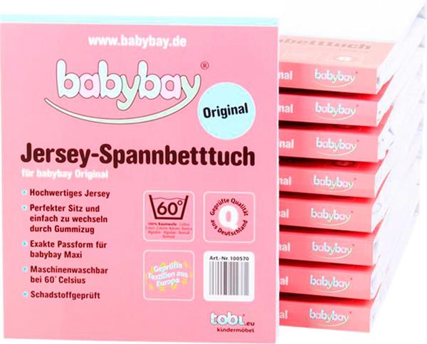 Babybay Original Jersey-Spannbetttuch weiß (100570)