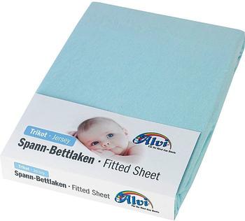 Alvi Spannbettlaken Trikot 40x90 blau