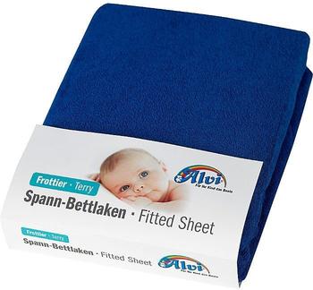 ALVI Alvi Spannbettlaken Frottier 40 x 90 royalblau