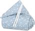 Babybay Nestchen Midi Piqué - azurblau Sterne weiß