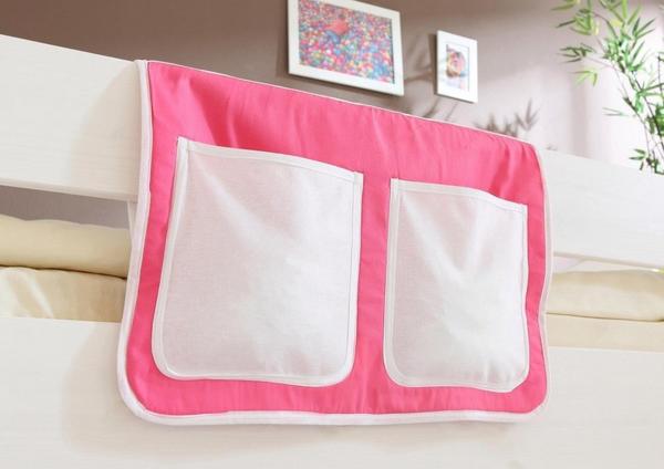 Ticaa Bett-Tasche rosa/weiß