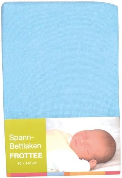 Baby Plus Spannbettlaken Frottee 70x140cm hellblau