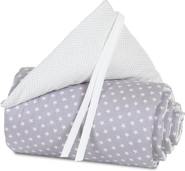 Babybay Nestchen Midi/Mini Organic Cotton - lichtgrau Sterne weiß