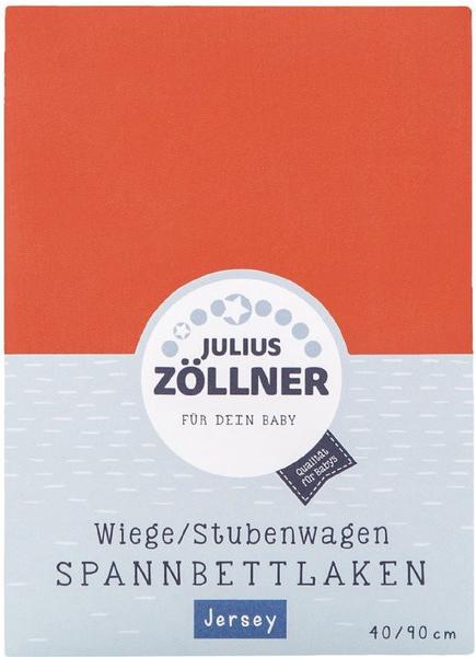 Julius Zöllner Wiege/Stubenwagen Spannbettlaken Jersey 90x40cm koralle