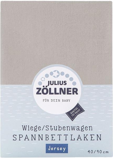 Julius Zöllner Wiege/Stubenwagen Spannbettlaken Jersey 90x40cm hellgrau